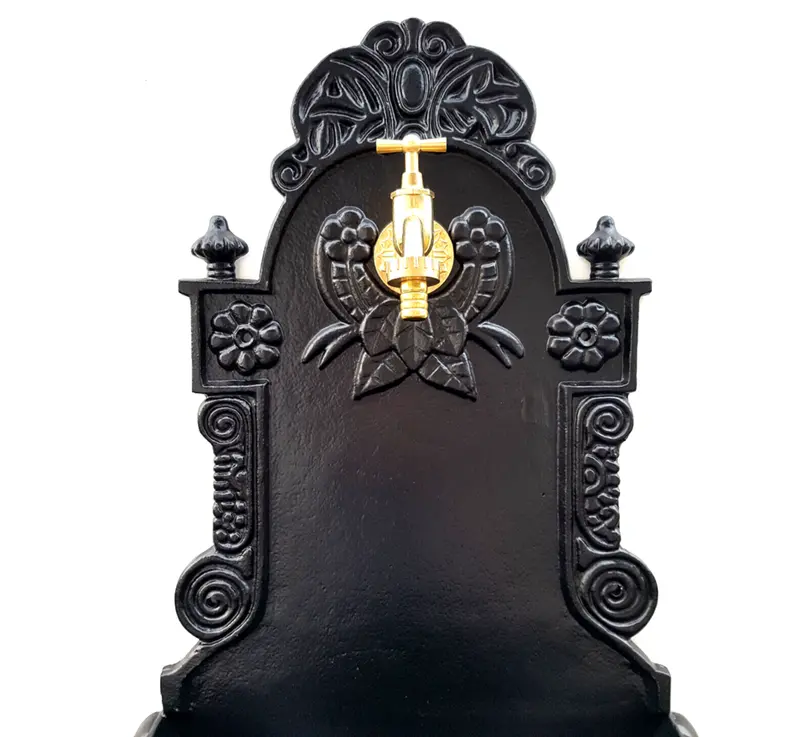 Záhradné umývadlo ROYAL z ľahkej zliatiny hliníka, čierne, SADA