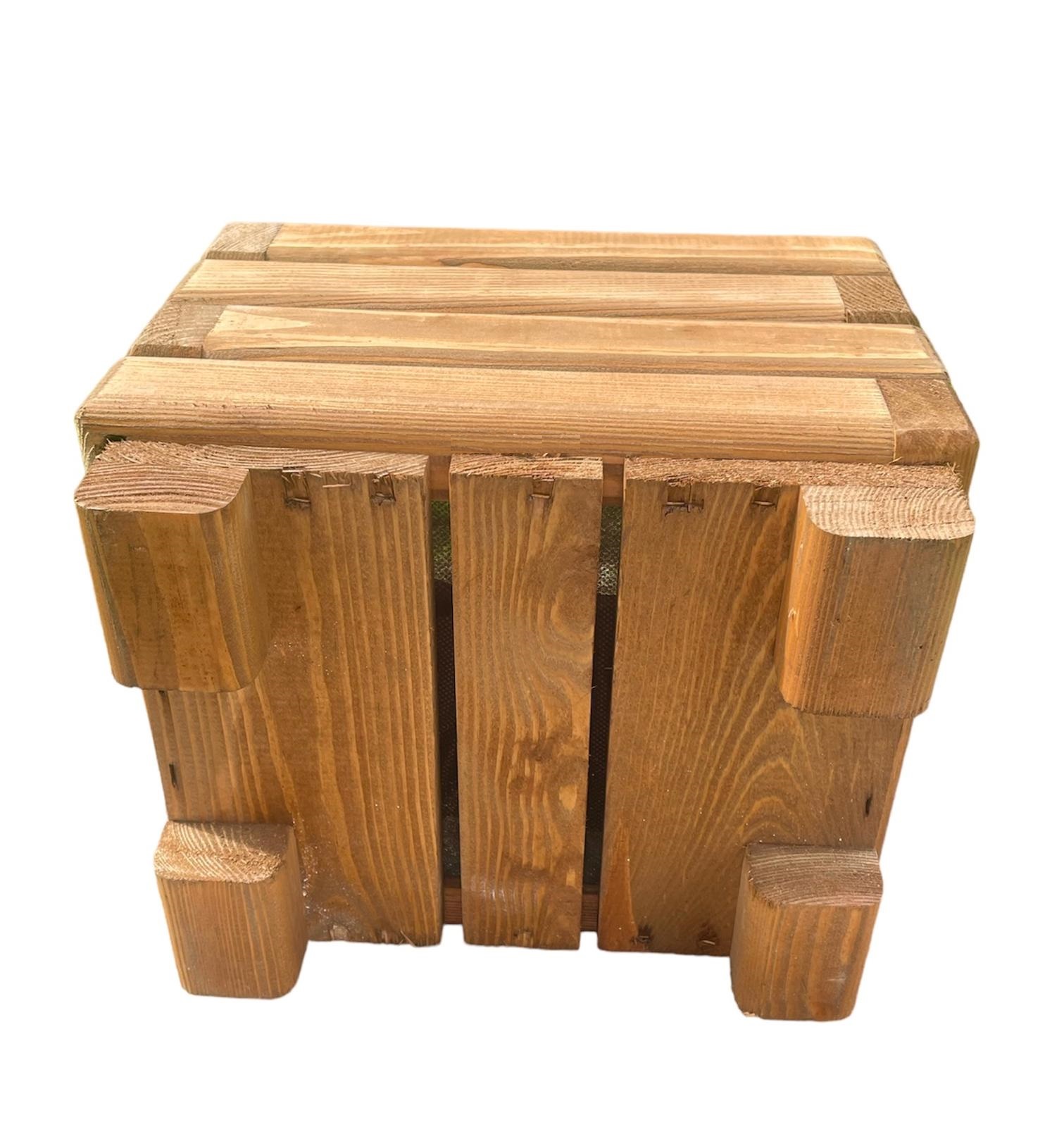 Drevený zahradný kvetináč AKSAMIT, teak, 300x250x250