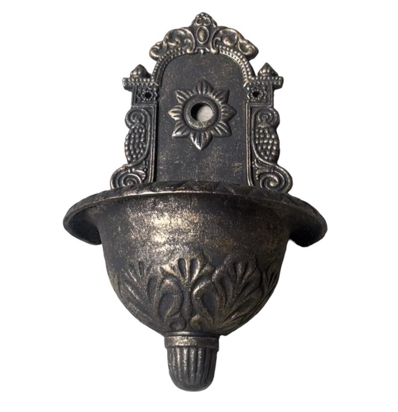 DEKORATÍVNÉ Liatinové  Umyvadlo MALÉ, zlatá patina