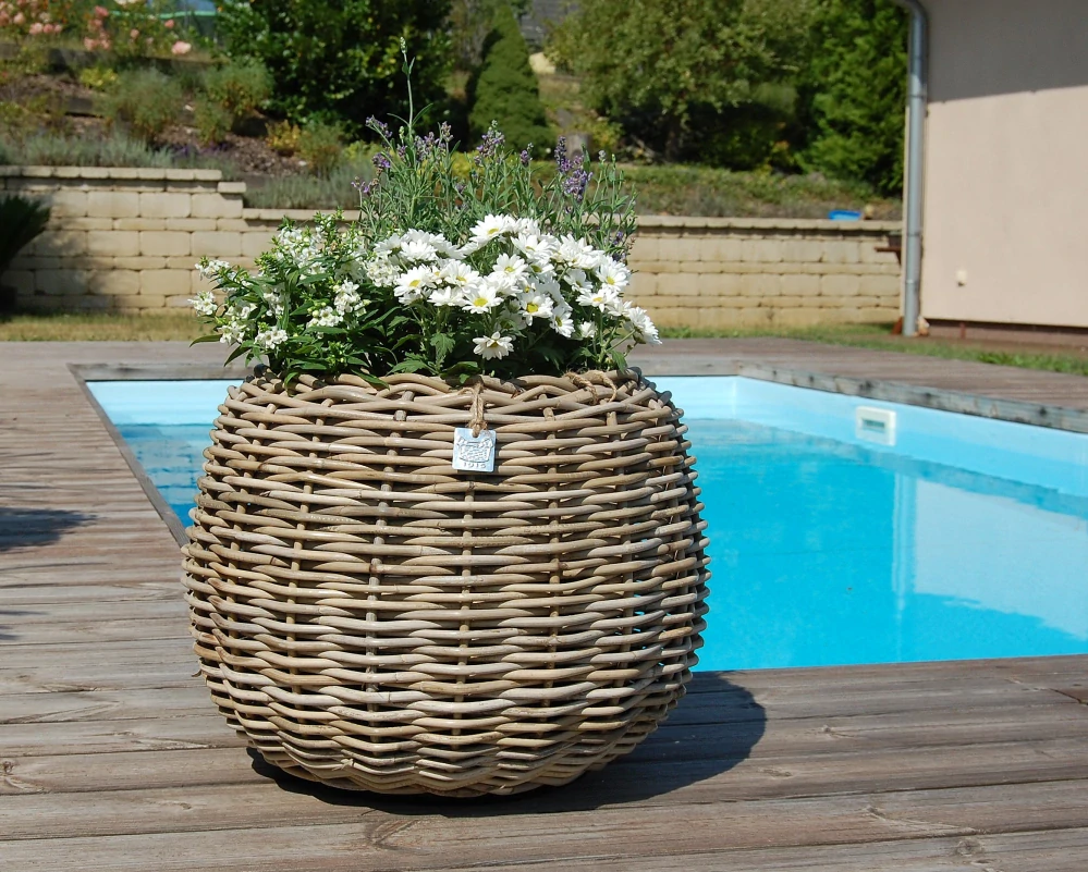 RATANOVÝ Kvetináč DRYPOT TINA medium, Ø45x34 cm