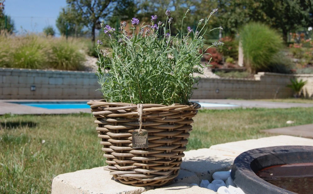 RATANOVÝ Kvetináč CLASIC VASE small, grey, Ø28x18 cm