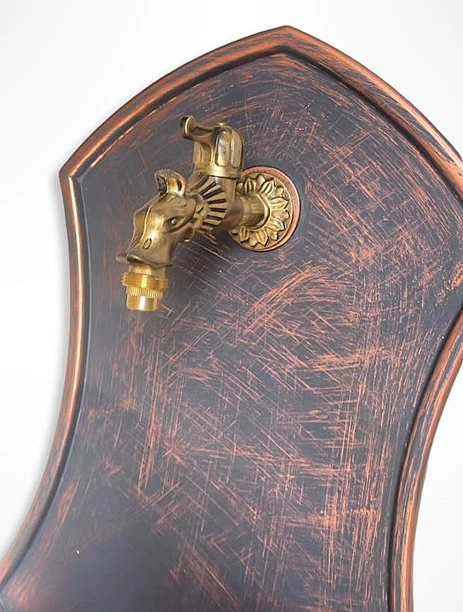 Záhradné umývadlo SIENA s kohútikom DRAK, ANTICKÝ BRONZ