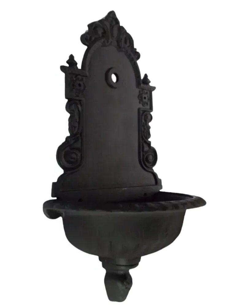 LITINOVÉ Umyvadlo RETRO, čierne matné