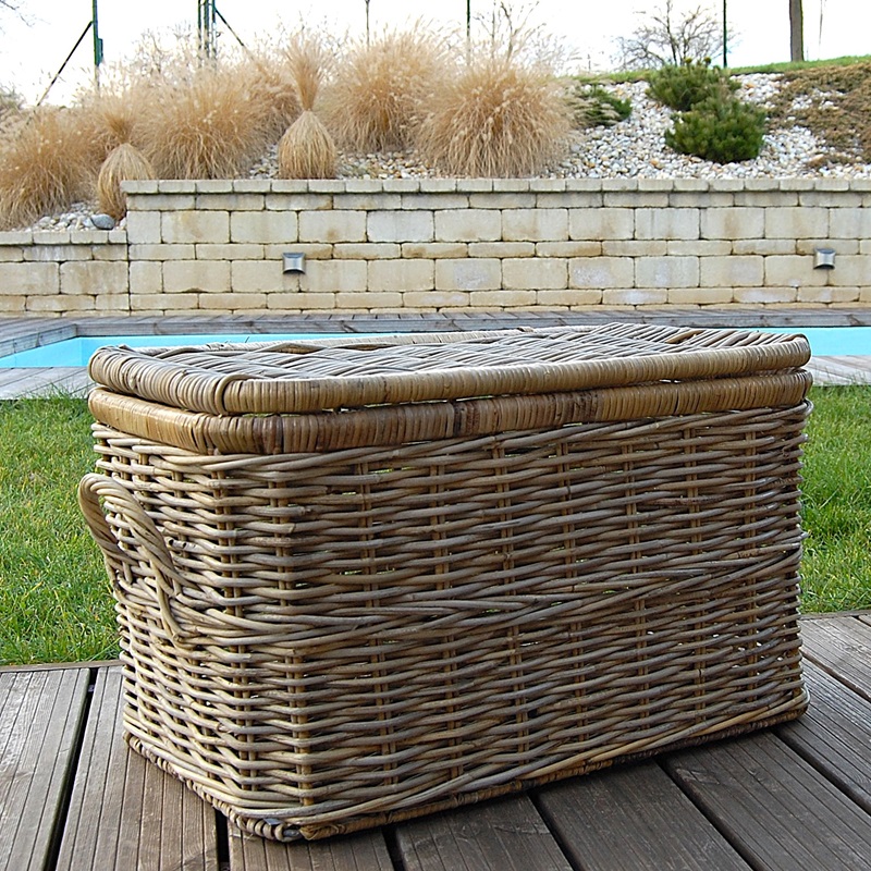 Ratanový ÚLOŽNÝ KOŠ s VÍKEM 