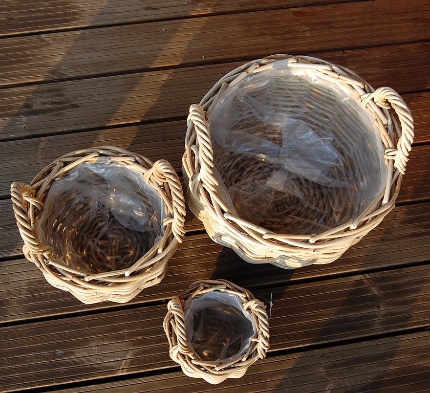 RATANOVÉ Koše TRIO - SADA 3 košov