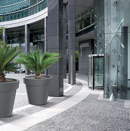 Kvetináč LEXO ROUND šedý kameň 80 cm