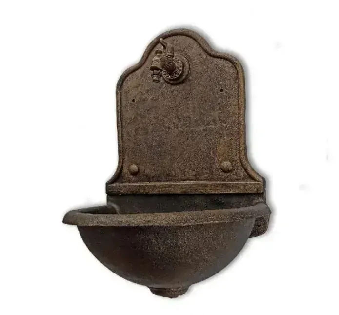 Záhradné LIATINOVÉ UMYVADLO, medená patina