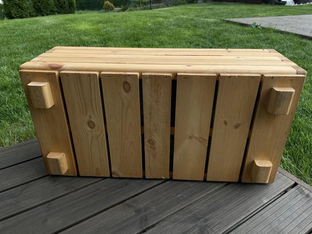 Drevený zahradný kvetináč, pínia,  800x400x300