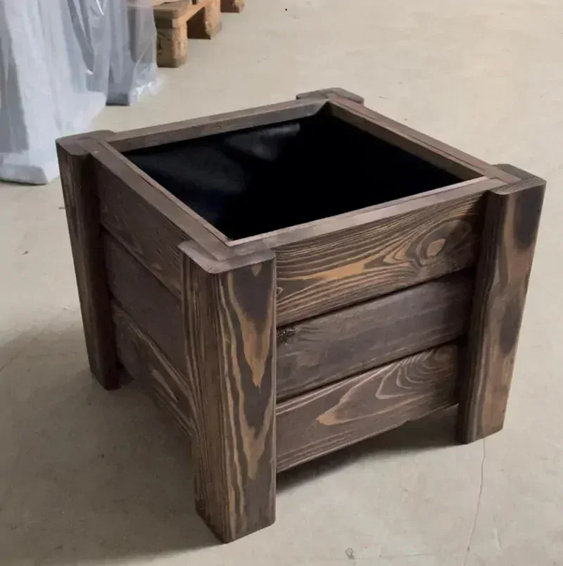 Drevený zahradný kvetináč VELVET, palisander, 400x400x330mm