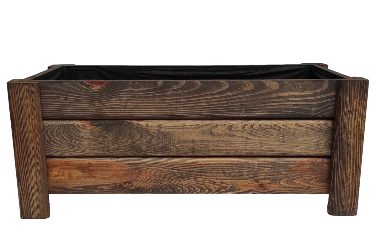 Drevený zahradný kvetináč VELVET, palisander, 800x400x330mm