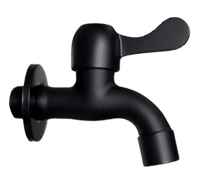 Vodovodný KOHÚTIK ČIERNY z nerezovej ocele 1/2", 9 cm