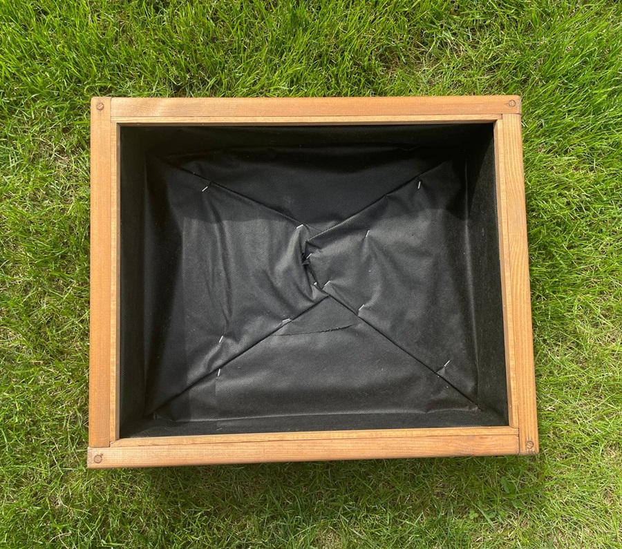 Drevený zahradný kvetináč AKSAMIT, teak, 600x500x200