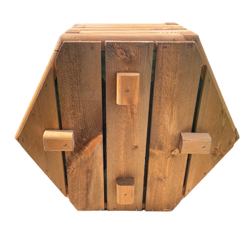 Drevený zahradný kvetináč AKSAMIT, teak, 600x300