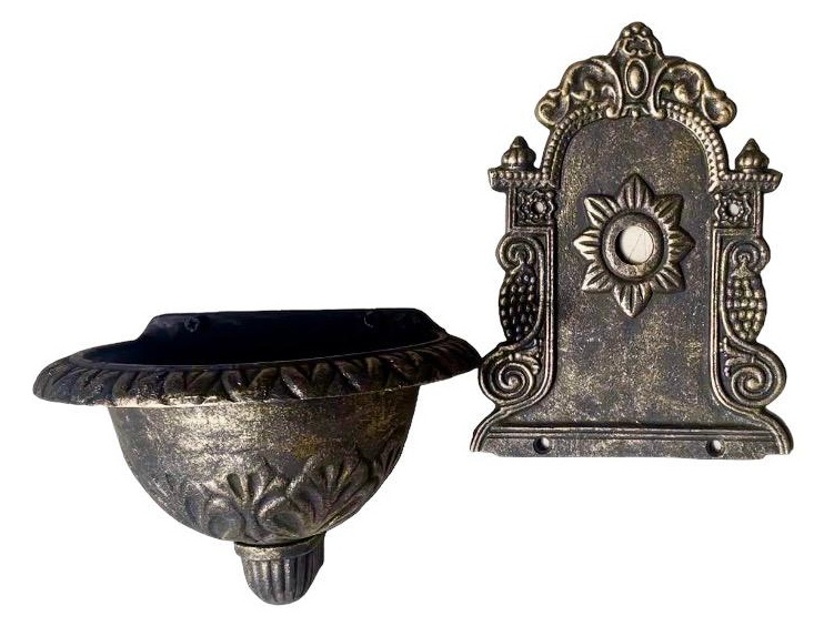 DEKORATÍVNÉ Liatinové  Umyvadlo MALÉ, zlatá patina