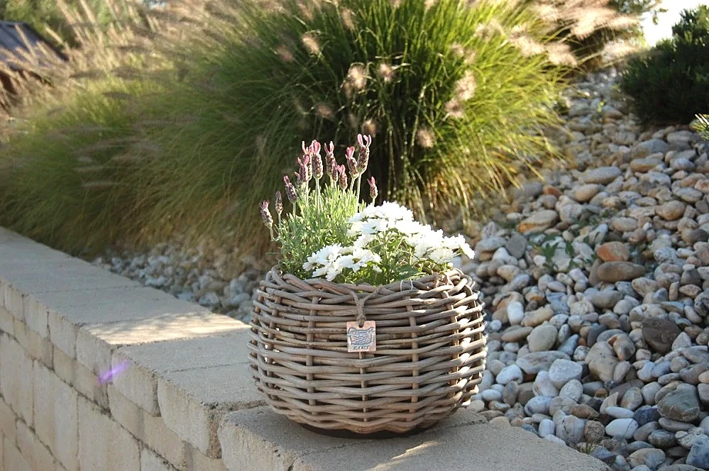 RATANOVÝ Kvetináč DRYPOT TINA small, Ø29x19 cm