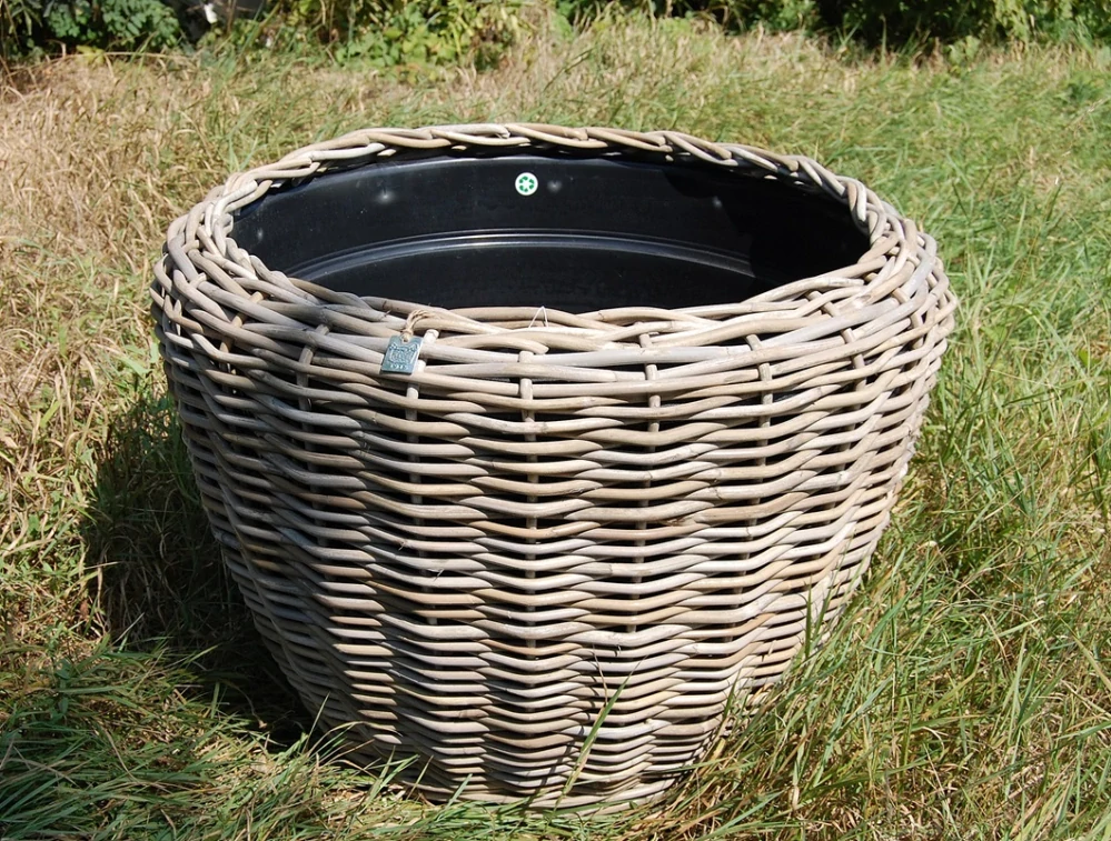 RATANOVÝ Kvetináč DRYPOT Grey, XXL Ø80 x 62 cm
