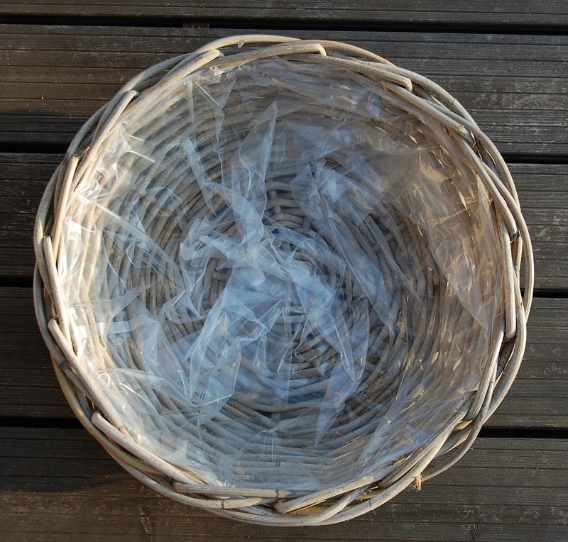 RATANOVÝ Košík CLASIC BOWL, Grey, Ø40x13cm