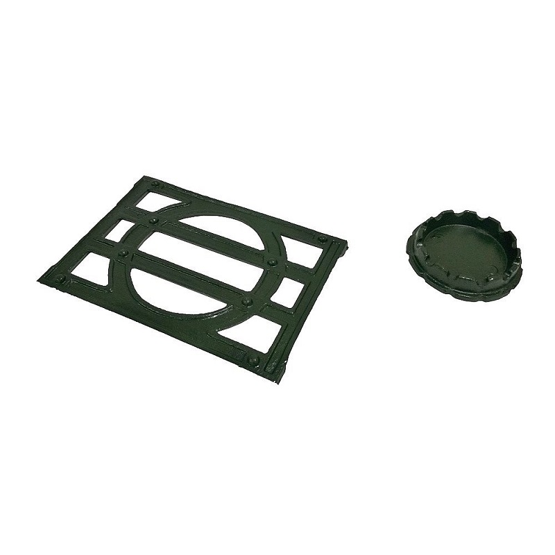 AZTE Záhradná VÝLEVKA s kohútikom, liatina, tmavozelená