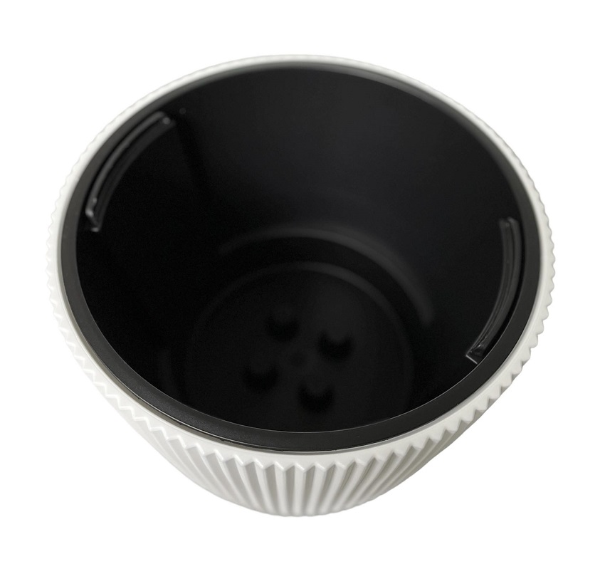 Kvetináč s vložkou MILLY biely Ø34,9 cm