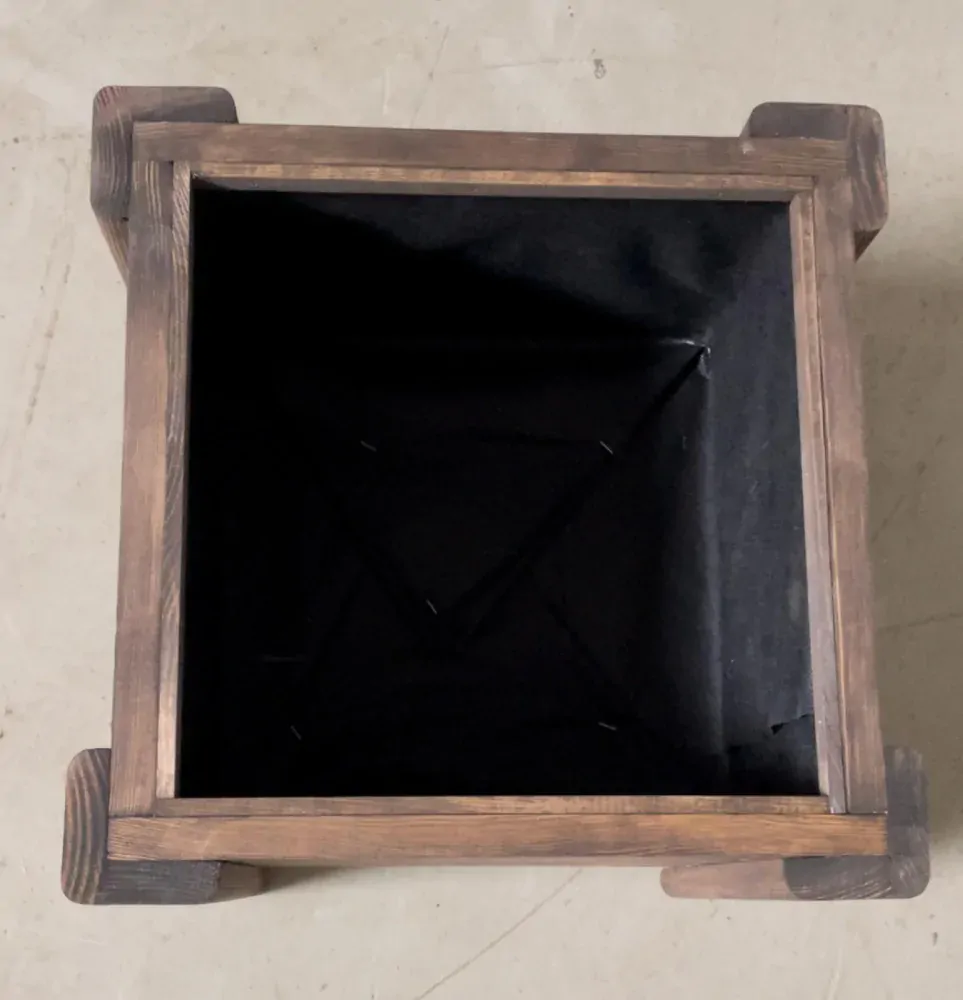 Drevený zahradný kvetináč VELVET, palisander, 400x400x330mm