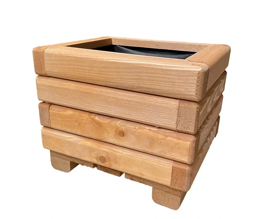 Drevený zahradný kvetináč AKSAMIT, pínia, 300x250x250