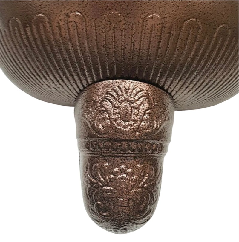 AZTE Záhradné umývadlo z ľahkej ZLIATINY HLINÍKA, s kohútikom, odtokom a sifónom, TMAVOHNEDÉ