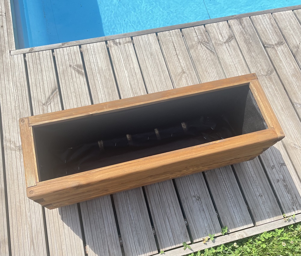 Drevený zahradný kvetináč AKSAMIT, teak, 800x250x300