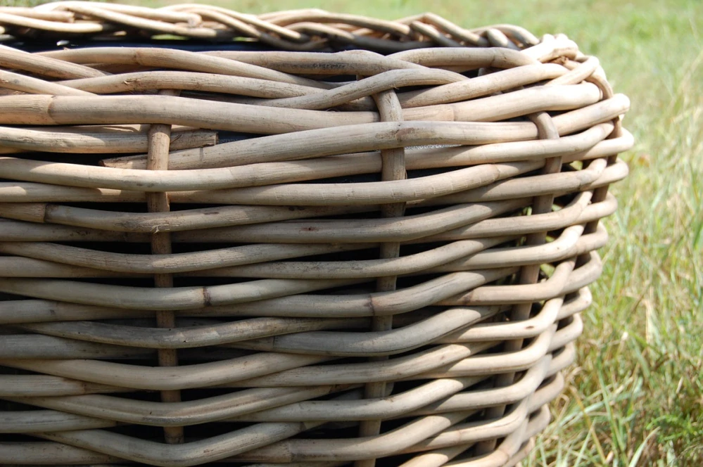 RATANOVÝ Kvetináč DRYPOT, HRUBY RATAN, grey, XL Ø67x51 cm