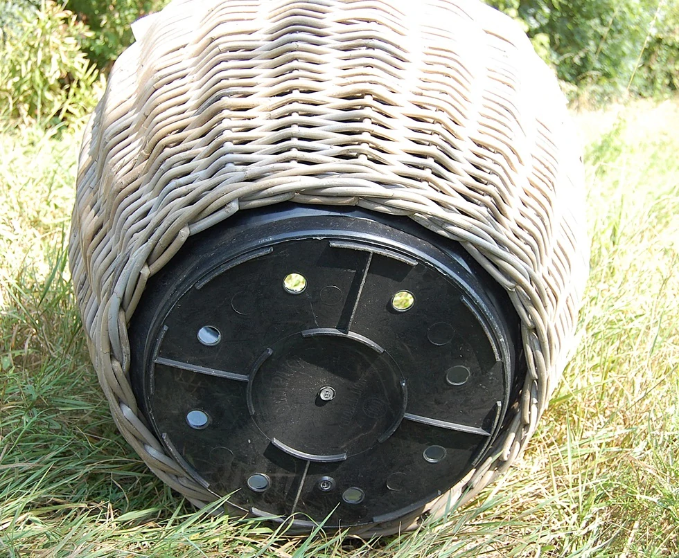 RATANOVÝ Kvetináč DRYPOT Grey, XXL Ø80 x 62 cm