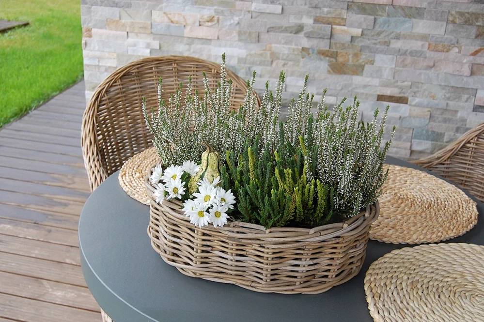 RATANOVÝ Košík OVÁLNY CLASSIC, Grey, 44x32x15 cm