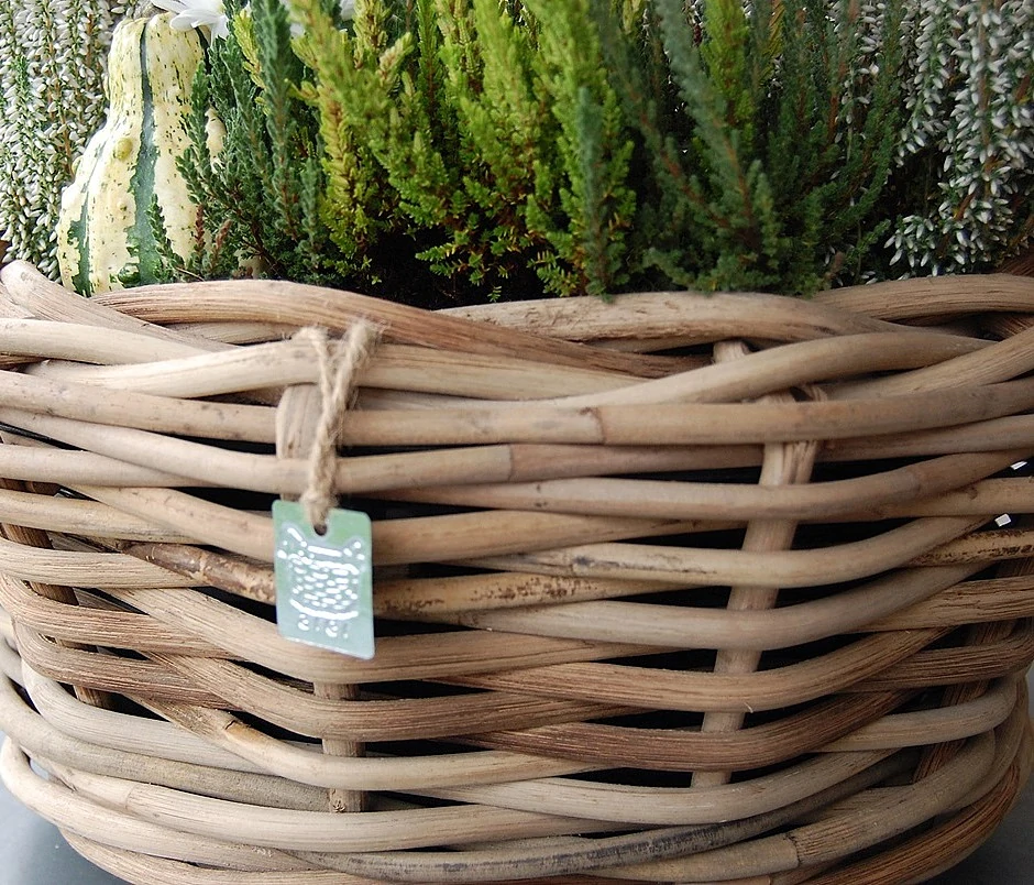 RATANOVÝ Kvetináč DRYPOT Bowl S, HRUBÝ RATAN, Ø40x20 cm