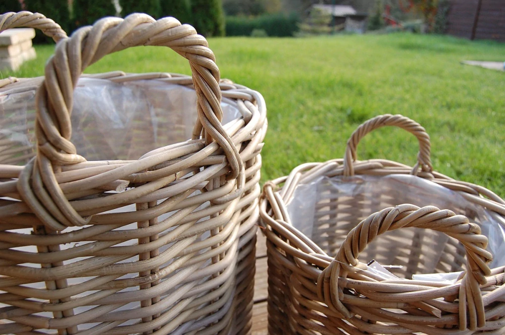 RATANOVÉ Koše DUO, Grey - SET 