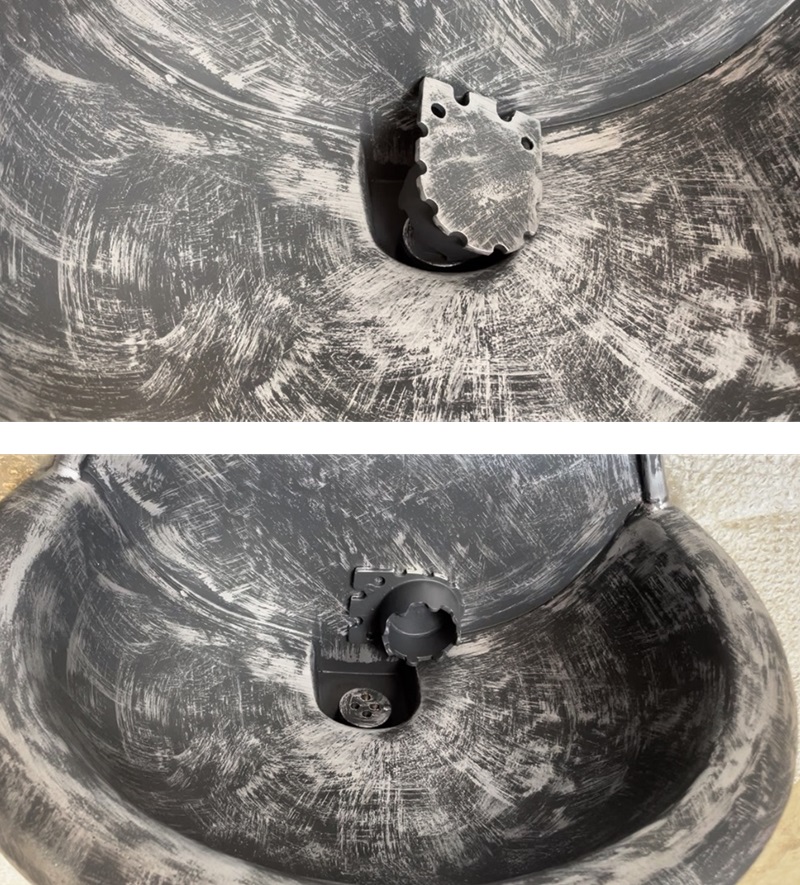 Záhradné umývadlo SIENA s kohútikom DRAK, ANTICKÉ STRIEBRO