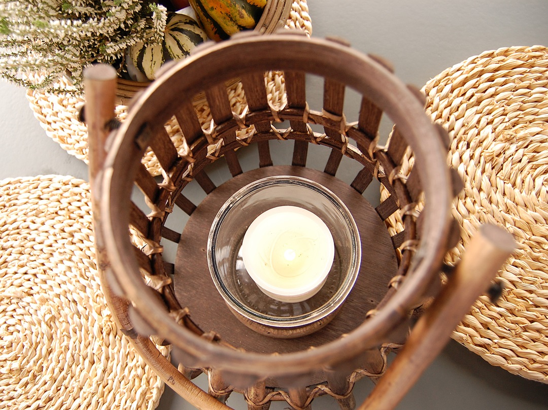 RATANOVÁ LUCERNA BIG, 28x30 cm