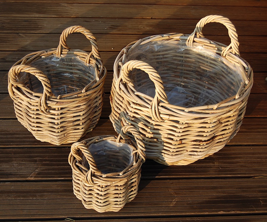 RATANOVÉ Koše TRIO - SADA 3 košov