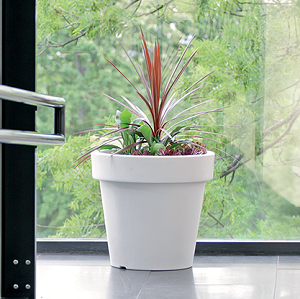 Kvetináč LEXO ROUND biely 100 cm