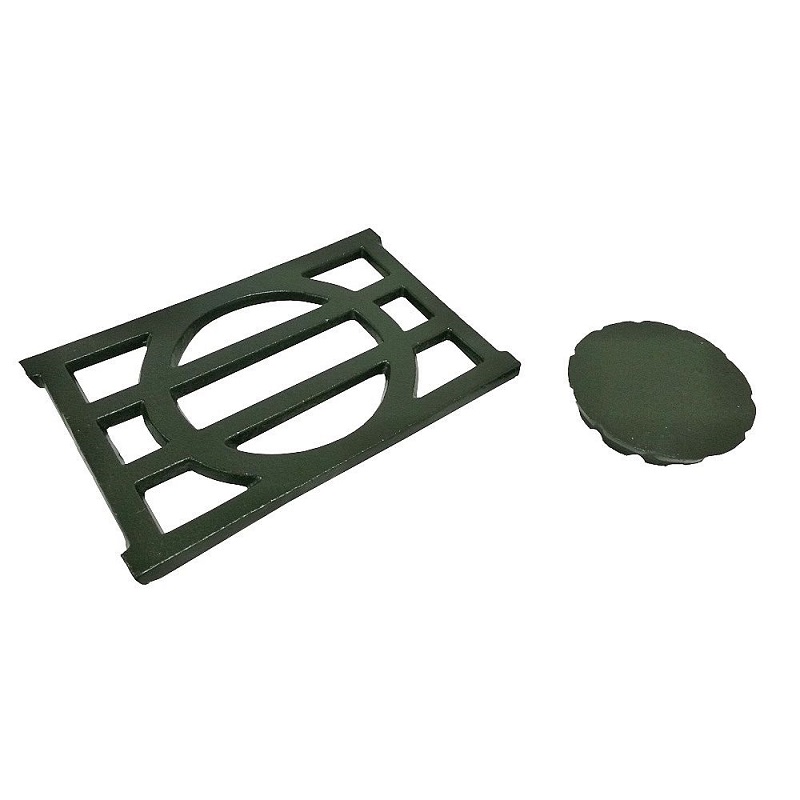 AZTE Záhradná VÝLEVKA s kohútikom, liatina, tmavozelená