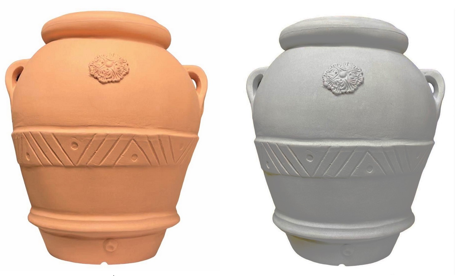 Amfora TOSCANO, imitace šedého kamene, 60x53cm