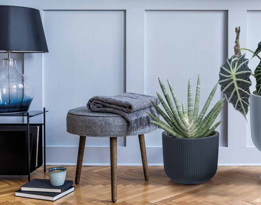 Kvetináč s vložkou MILLY antracit Ø34,9 cm