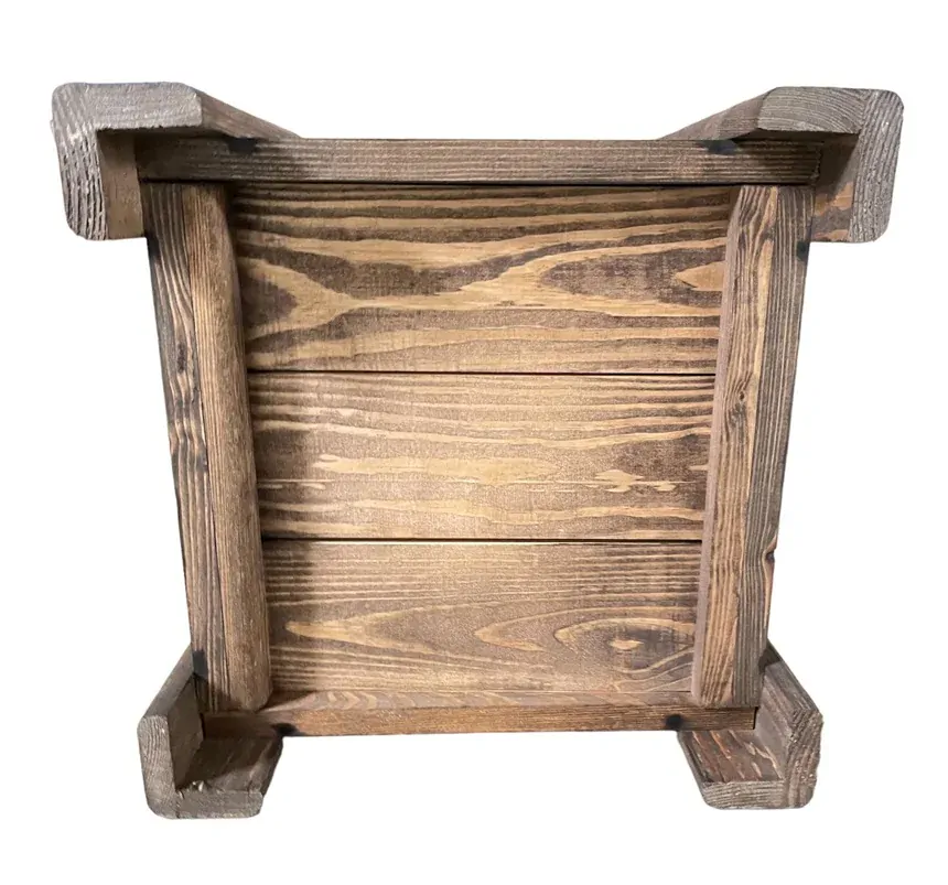 Drevený zahradný kvetináč VELVET, palisander, 400x400x330mm