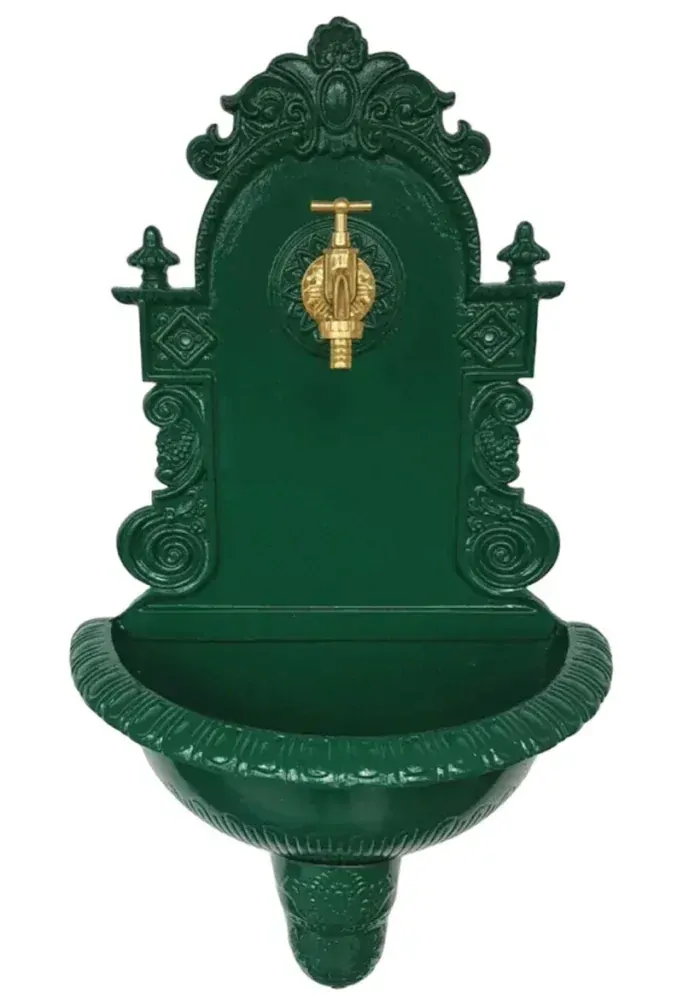 Záhradné Umyvadlo AZTE z ľahkej ZLIATINY hliníka, tmavě zelené