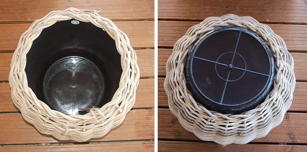 RATANOVÝ Kvetináč DRYPOT TINA medium, Ø45x34 cm