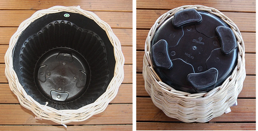 RATANOVÝ Kvetináč DRYPOT Grey, M Ø54x41cm