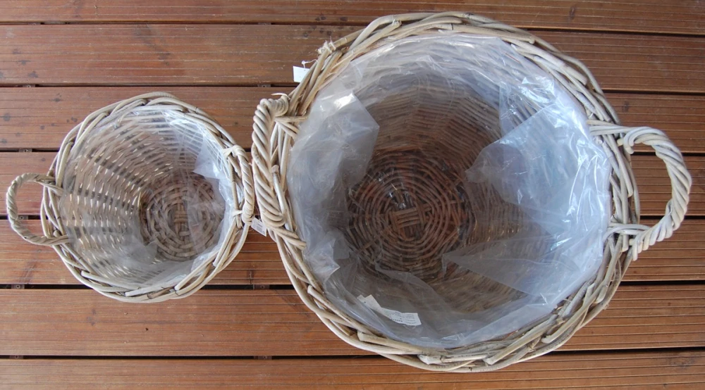 RATANOVÉ Koše, Grey - SET