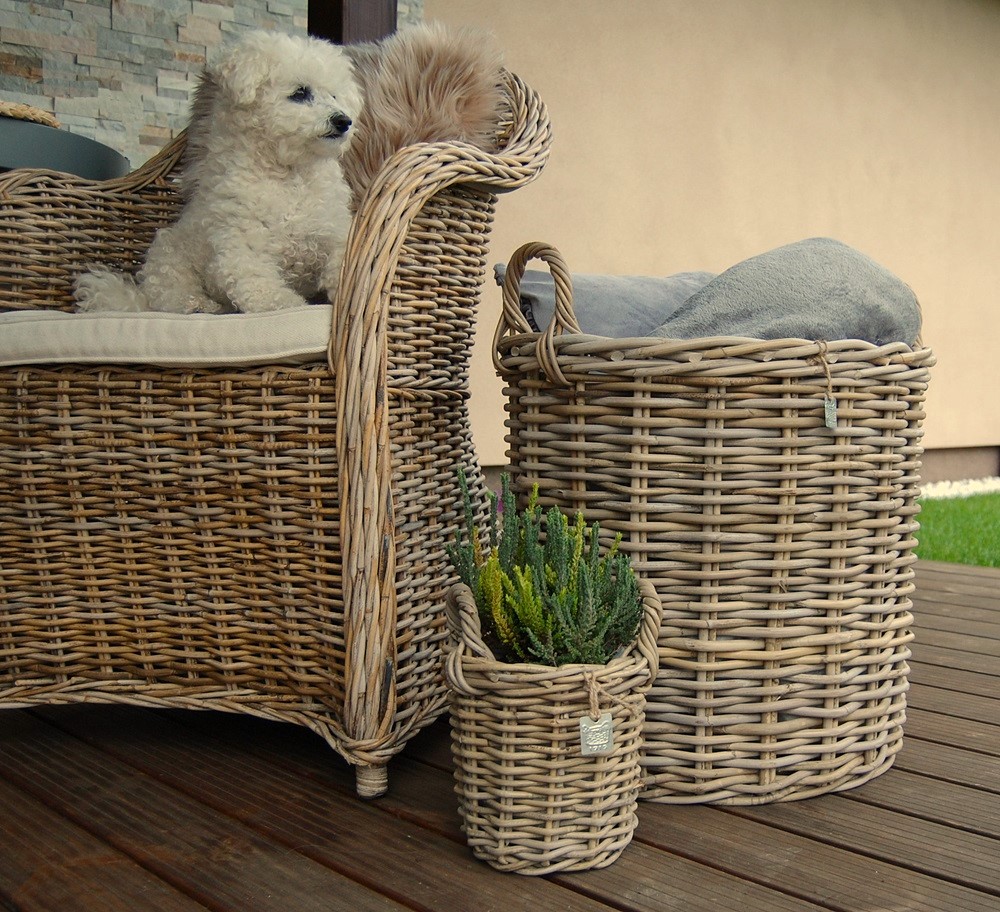 RATANOVÉ Koše DUO XLS, Grey - SET 