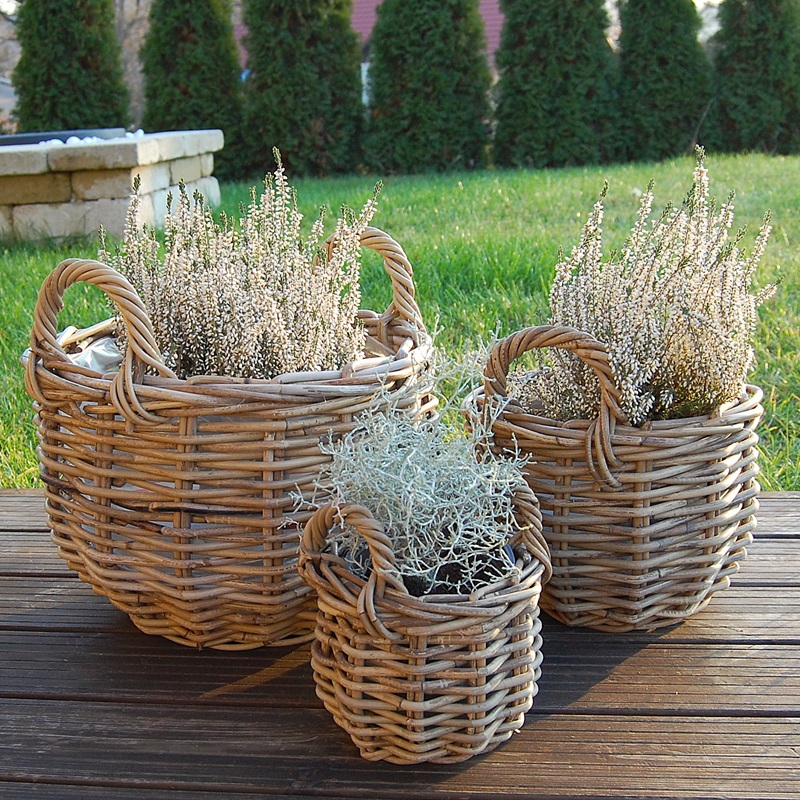 RATANOVÉ Koše TRIO - SADA 3 košov