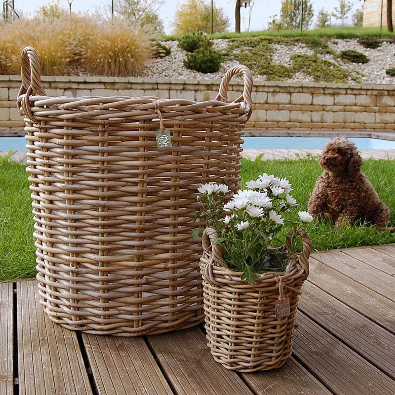 RATANOVÉ Koše DUO XLS, Grey - SET 