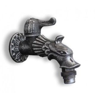 Vodovodný KOHÚTIK DRAK 1/2", strieborná patina