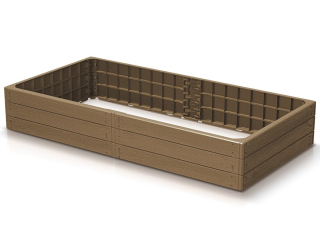 Prosperplast Vyvýšený záhon BASE WOODY ECO WOOD 149CM, naturo ECO