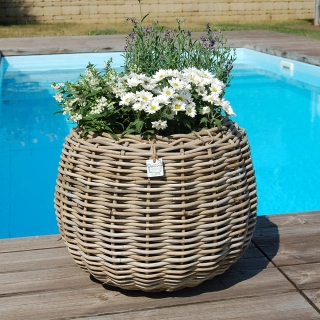 RATANOVÝ Kvetináč DRYPOT TINA medium, Ø45x34 cm